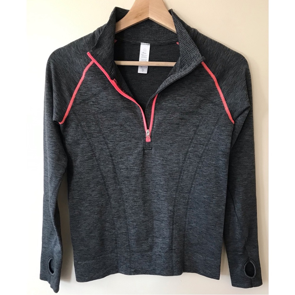 Ivivva • 12 • Quarter Zip Charcoal Grey Active Pullover Jacket